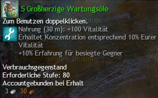 Großherziges Wartungsöl